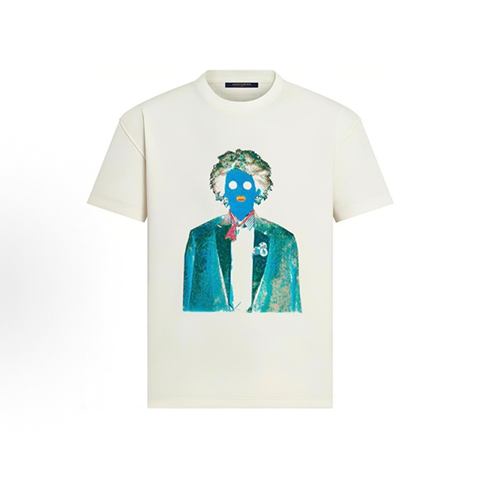 lv louis vuitton neon character print short sleeve t-shirt